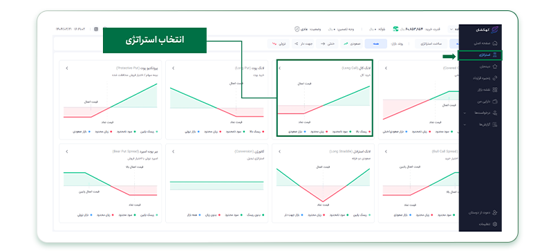 نحوه اجرای استراتژی لانگ کال در سامانه کهکشان