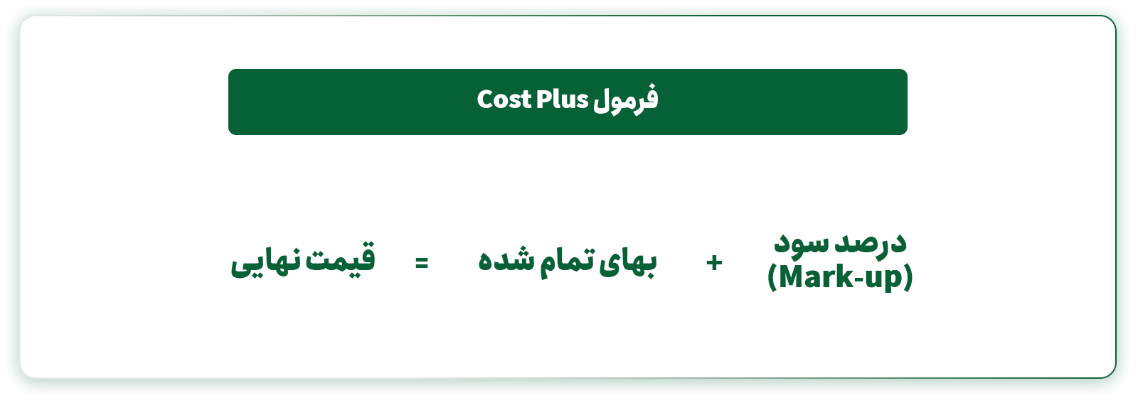 فرمول cost plus